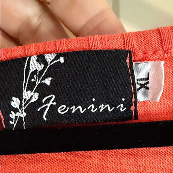 Finini Blouse Coral Cotton Front Pocket Women’s Size XL - Picture 4 of 11